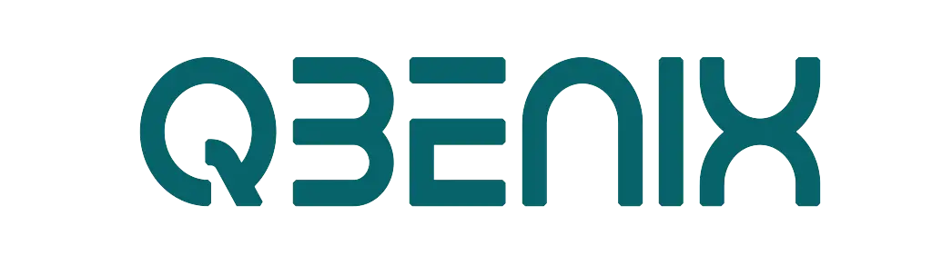 QBENIX logo fragment — close crop