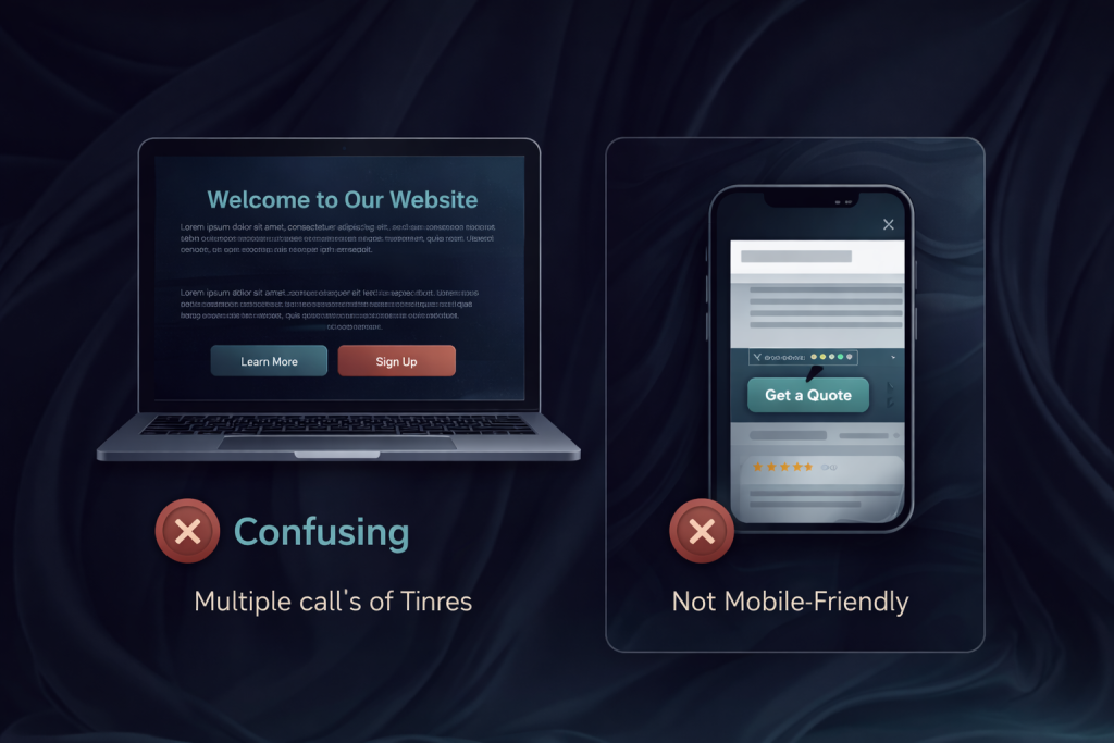 Confusing website layout versus mobile-friendly user experience